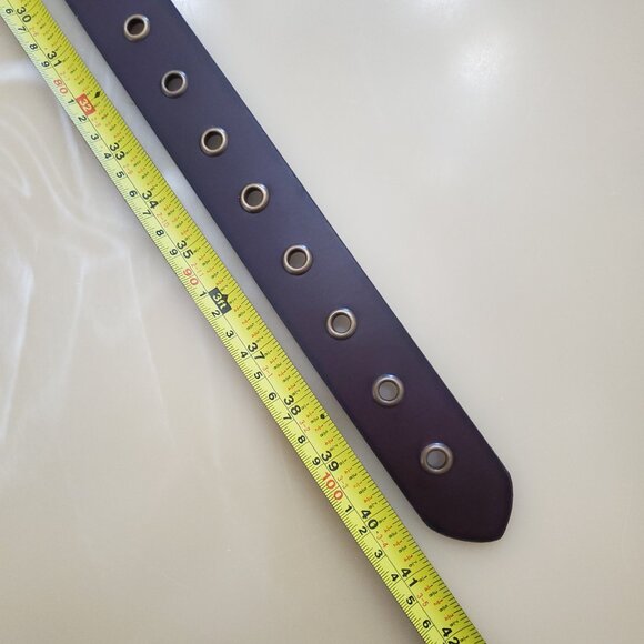 Frye Leather Grommet Belt Size Medium - Picture 7 of 13